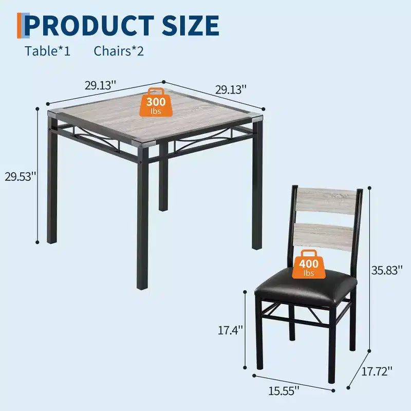 Ensemble de salle à manger TROPOW, ensemble de table à manger avec protection d'angle, table et chaises de cuisine en bois avec chaises rembourrées, pour cuisine
