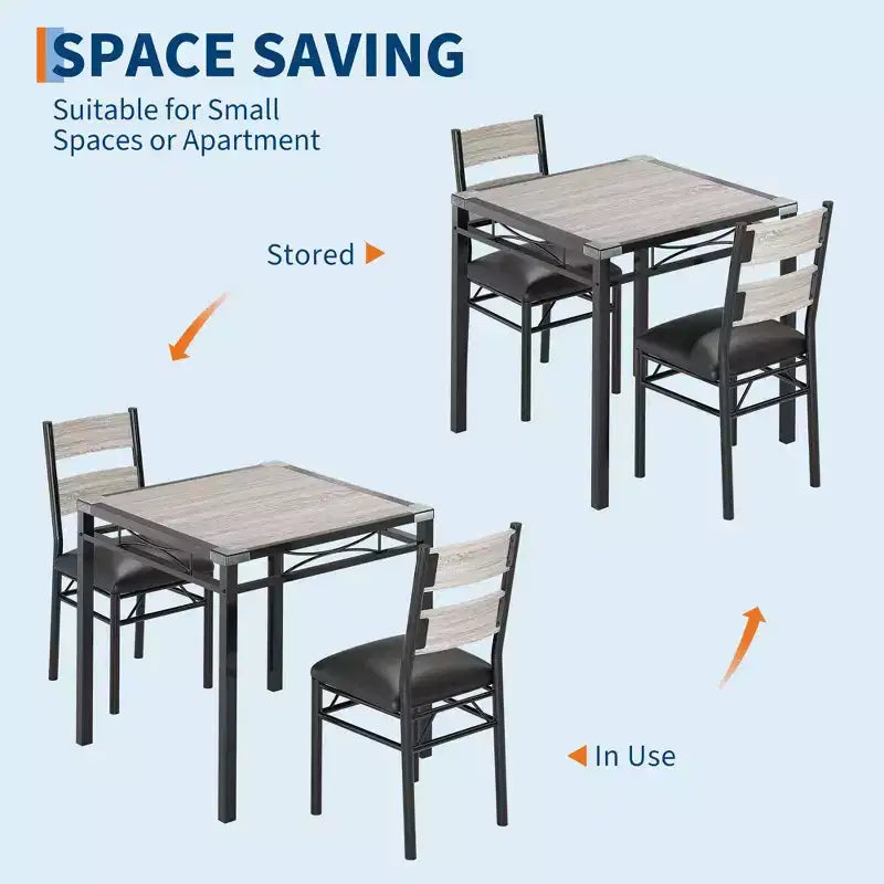 Ensemble de salle à manger TROPOW, ensemble de table à manger avec protection d'angle, table et chaises de cuisine en bois avec chaises rembourrées, pour cuisine