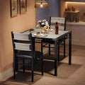 Ensemble de salle à manger TROPOW, ensemble de table à manger avec protection d'angle, table et chaises de cuisine en bois avec chaises rembourrées, pour cuisine