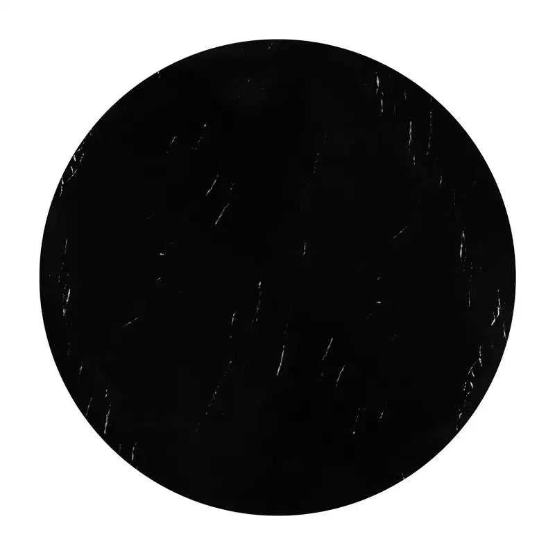 Ensemble table à manger ronde 5 pièces pour 4 personnes, table à manger moderne en marbre et 4 chaises rembourrées à dossier haut