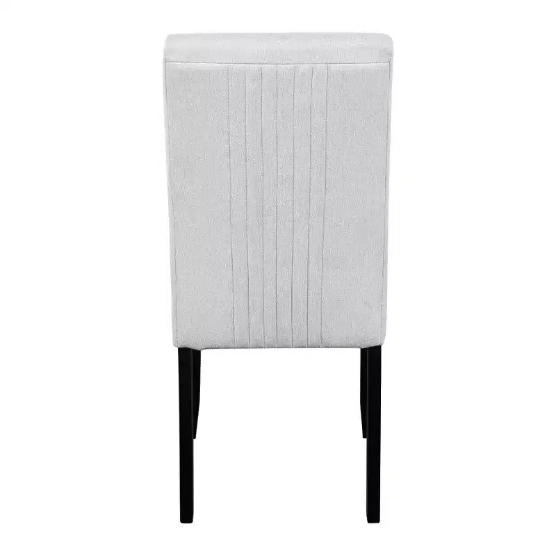 Ensemble table à manger ronde 5 pièces pour 4 personnes, table à manger moderne en marbre et 4 chaises rembourrées à dossier haut