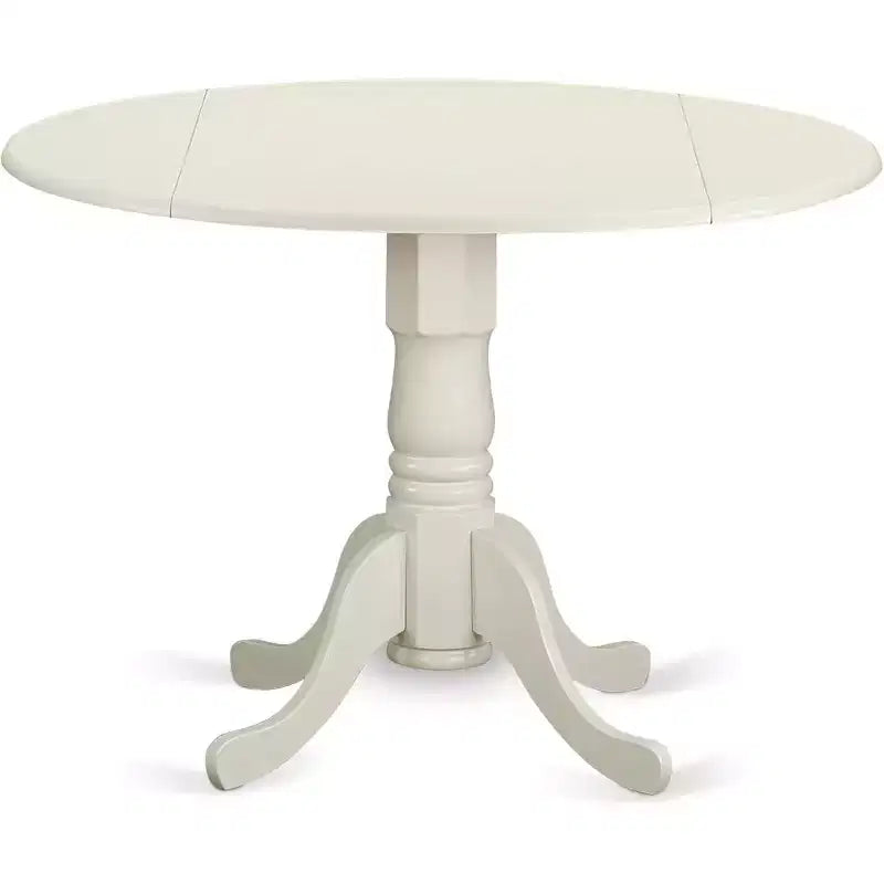 Ensemble de salle à manger HomeStock Belmont 5 pièces Dublin - Table de cuisine et 4 chaises de cuisine avec assise en bois, blanc lin