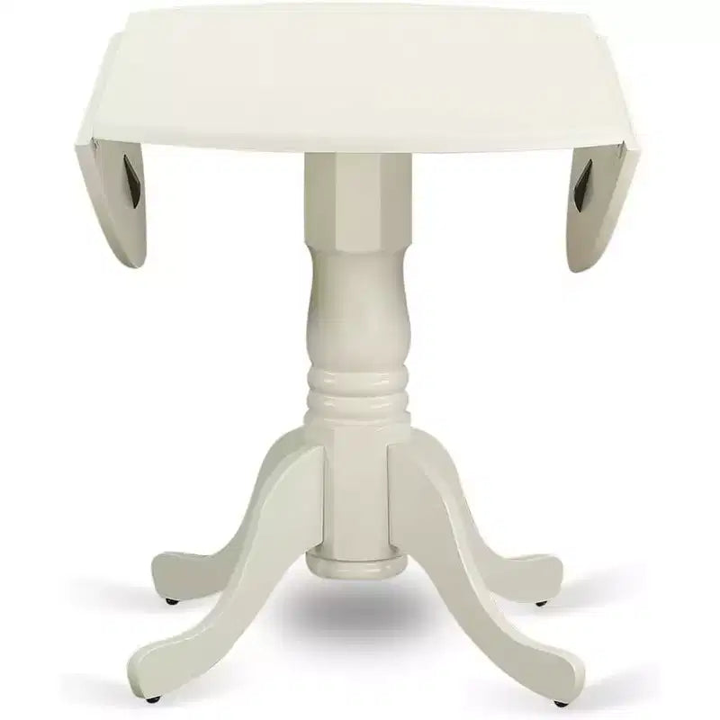 Ensemble de salle à manger HomeStock Belmont 5 pièces Dublin - Table de cuisine et 4 chaises de cuisine avec assise en bois, blanc lin