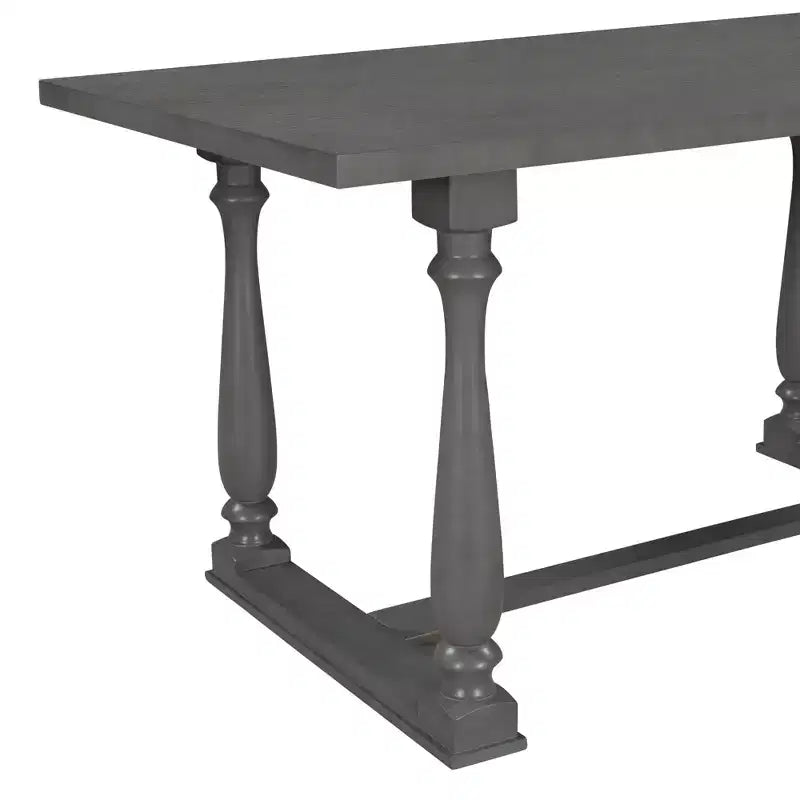 Ensemble de salle à manger 6 places avec banc, table rectangulaire et 4 chaises rembourrées pour la cuisine