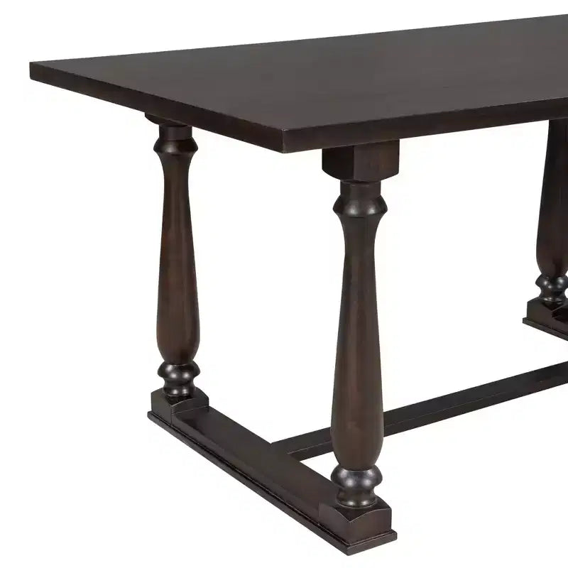 Ensemble de salle à manger 6 places avec banc, table rectangulaire et 4 chaises rembourrées pour la cuisine