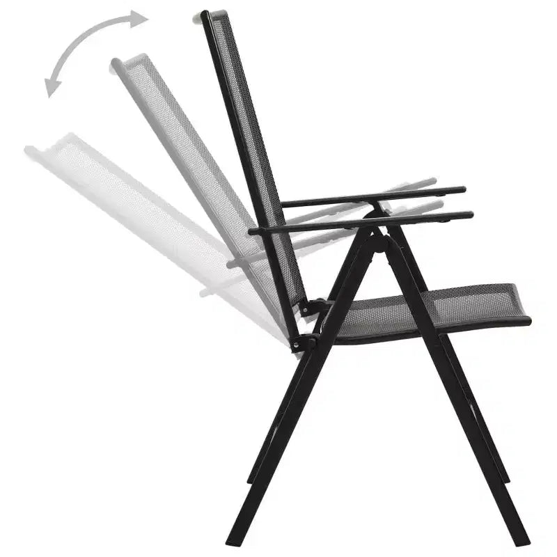 vidaXL Ensemble de salle à manger d'extérieur table et chaises de jardin en maille acier anthracite
