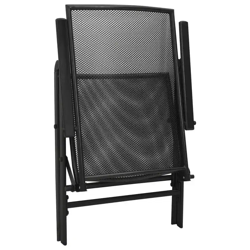 vidaXL Ensemble de salle à manger d'extérieur table et chaises de jardin en maille acier anthracite