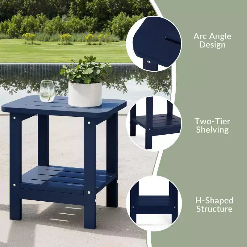 Chaise longue d'extérieur 3 pièces WestinTrends Aruba avec roues et porte-gobelet, accompagnée d'une table d'appoint de patio
