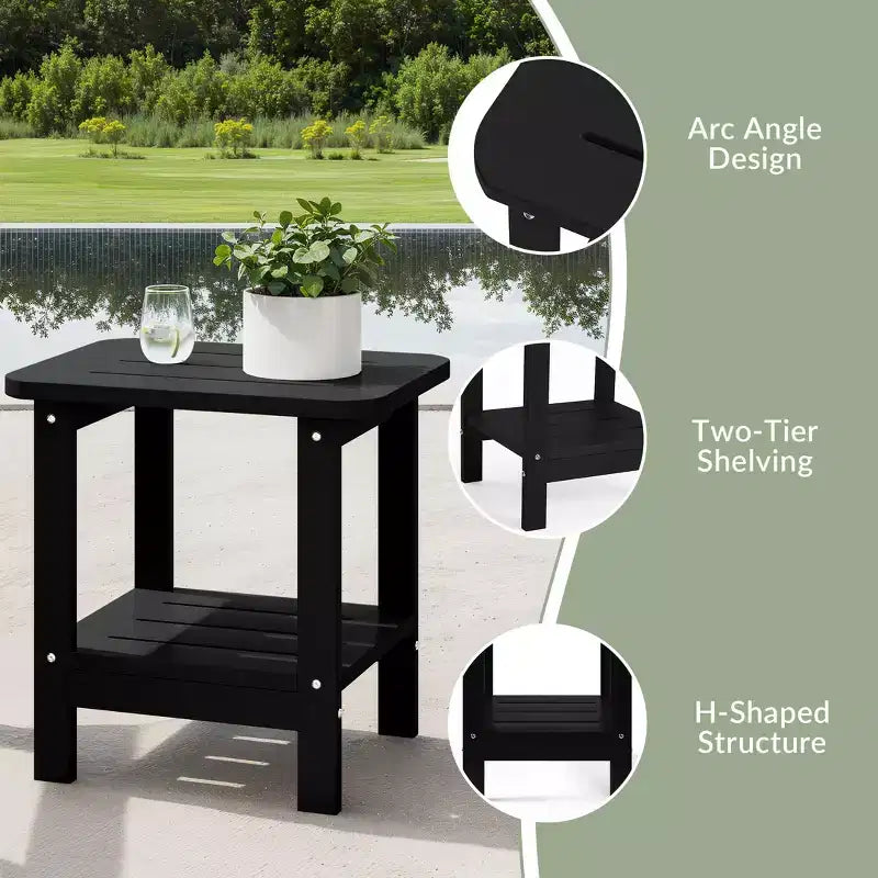 Chaise longue d'extérieur 3 pièces WestinTrends Aruba avec roues et porte-gobelet, accompagnée d'une table d'appoint de patio