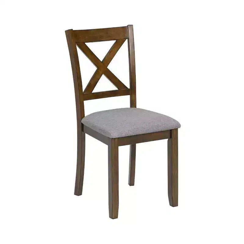 Homy Casa Ensemble de salle à manger 6 pièces en bois avec 4 chaises rembourrées et un banc, Meubles de cuisine et de salle à manger, Gris