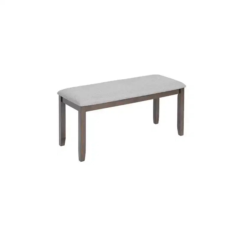 Homy Casa Ensemble de salle à manger 6 pièces en bois avec 4 chaises rembourrées et un banc, Meubles de cuisine et de salle à manger, Gris