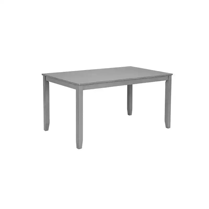 Homy Casa Ensemble de salle à manger 6 pièces en bois avec 4 chaises rembourrées et un banc, Meubles de cuisine et de salle à manger, Gris