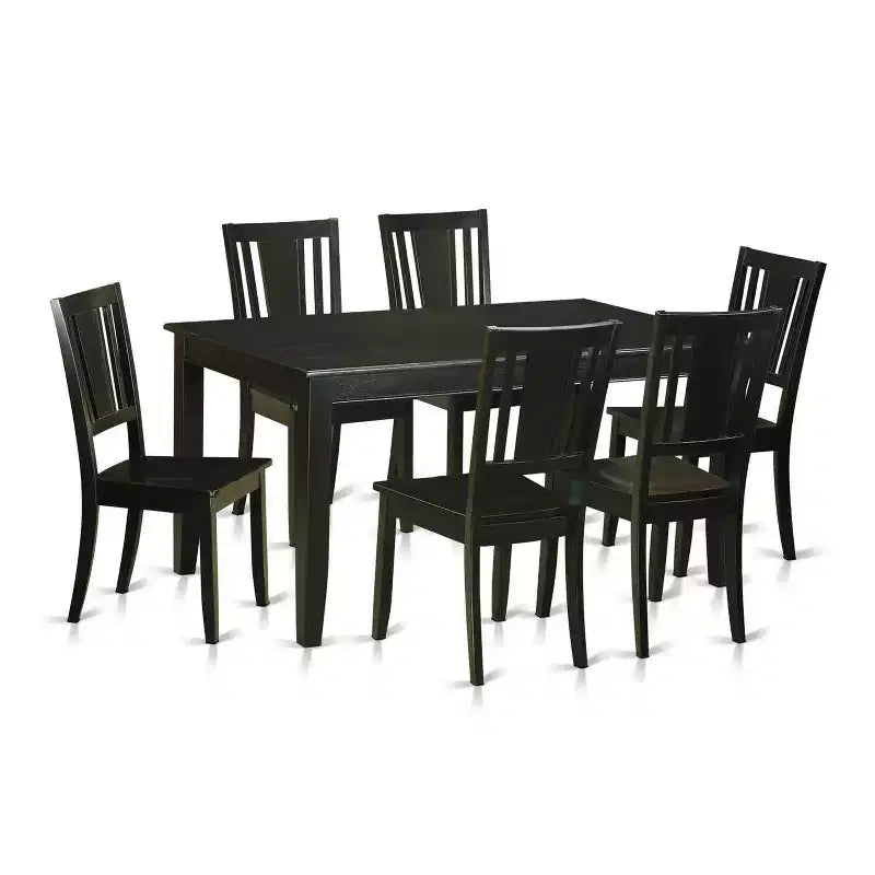 Victorian Dining Room Set - 7 Piece Rectangular Table & Chairs - Elegant Wood Furniture for Home