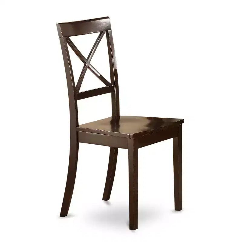 Ensemble Table et Chaises de Salle à Manger - Élégance Éclectique Bois Massif Fini Cappuccino - Ensemble de Table de Cuisine pour 6