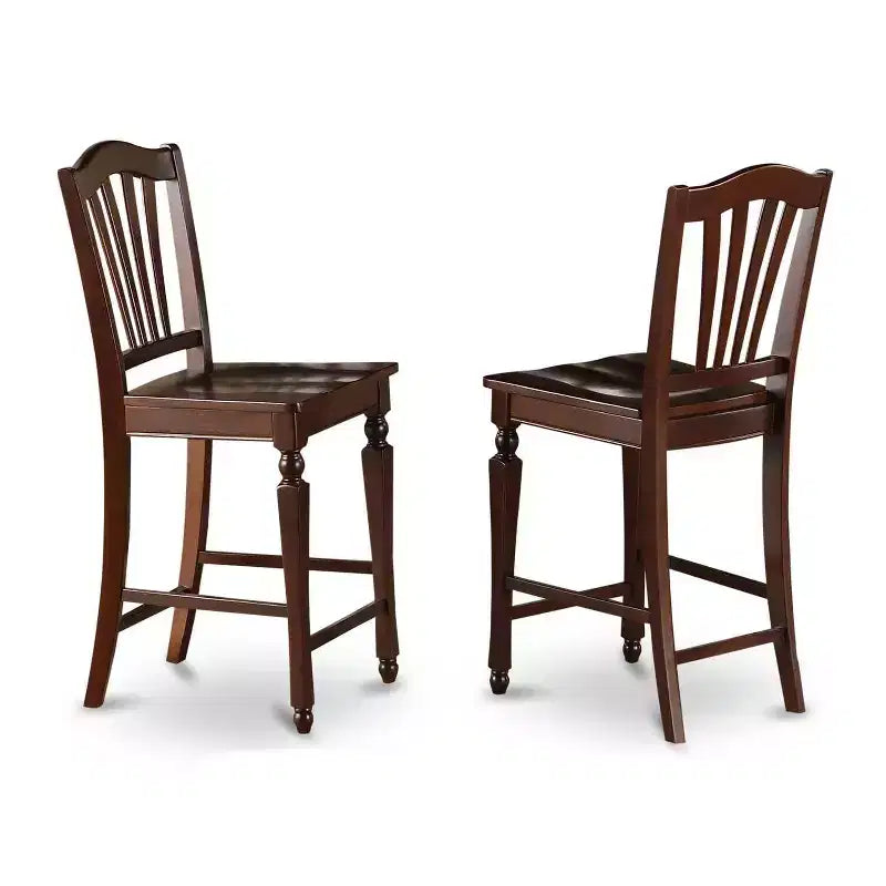 Ensemble Table de bar et Chaises de cuisine modernes - Table carrée de 91 cm avec 4 tabourets - Ensemble de salle à manger en bois dur