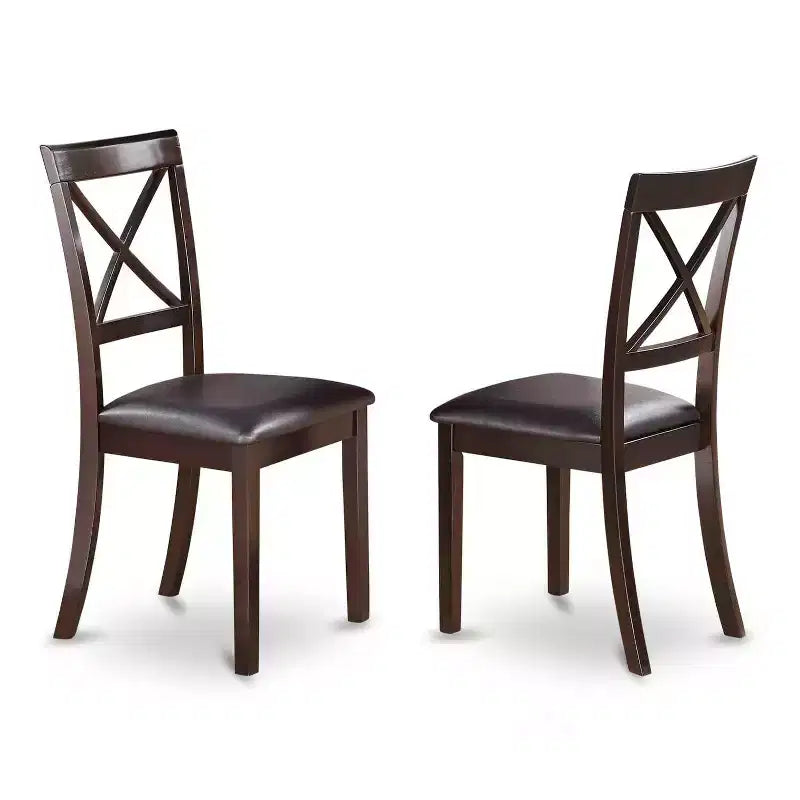 Ensemble de salle à manger moderne 7 pièces - Table rectangulaire et 6 chaises - Fini Cappuccino - HomeStock