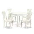 Modern 5Pc Dining Set - Square Table & 4 Chairs - Stylish Home Furniture