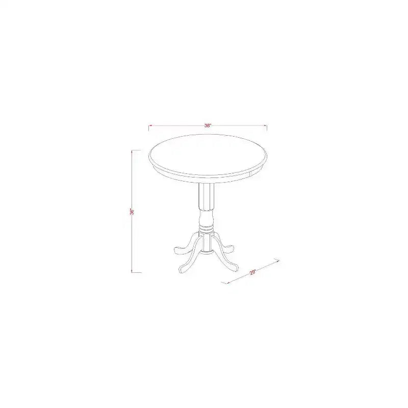 Ensemble de salle à manger glamour à hauteur de comptoir - Table de cuisine moderne et 5 chaises