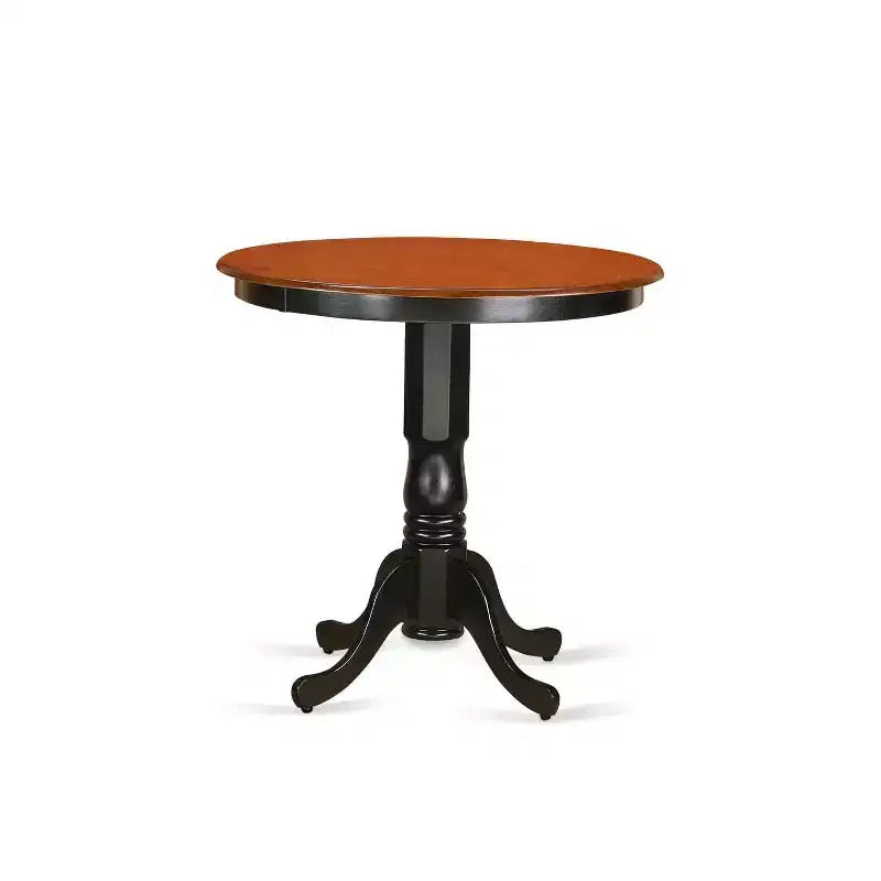 Ensemble de salle à manger hauteur comptoir - Ensemble 3 pièces table et chaises - Table ronde à pied central - Meubles de salle à manger et de cuisine