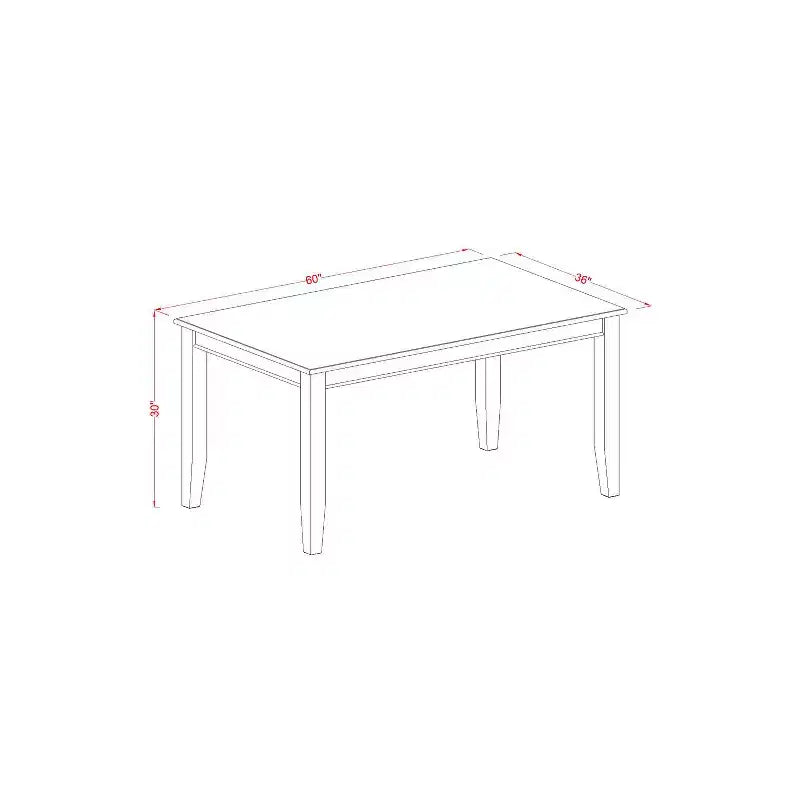 Ensemble de salle à manger rectangulaire épuré avec banc - Table de cuisine et chaises 6 pièces - Design moderne