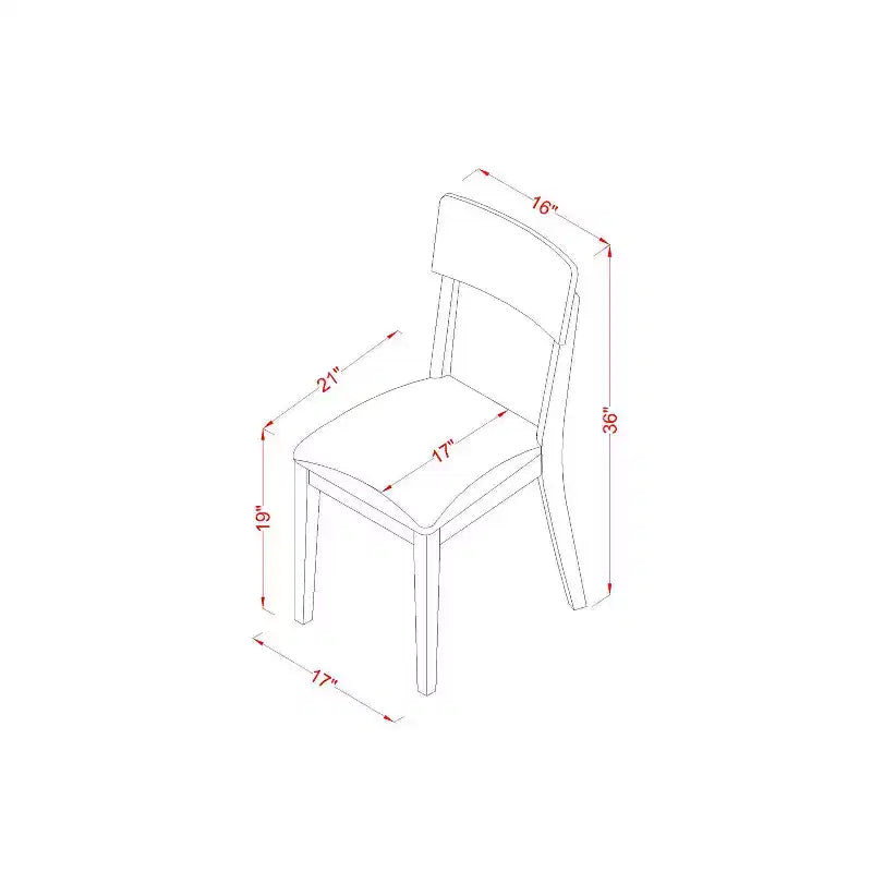 Ensemble de salle à manger du milieu du siècle - Table et chaises 3 pièces - Finition blanc lin - Table à manger ronde