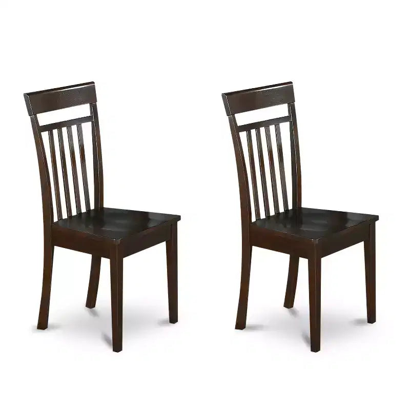 Ensemble de salle à manger 7 pièces - Table à rallonge papillon et 6 chaises en bois - Ensemble de cuisine - Finition Cappuccino