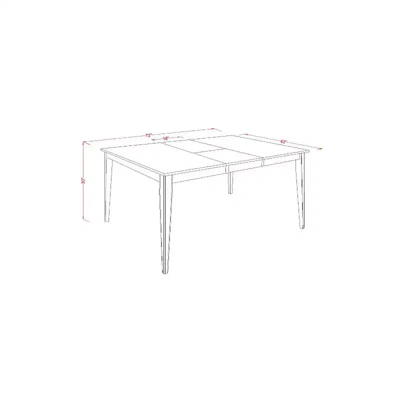 Ensemble de salle à manger 7 pièces - Table à rallonge papillon et 6 chaises en bois - Ensemble de cuisine - Finition Cappuccino