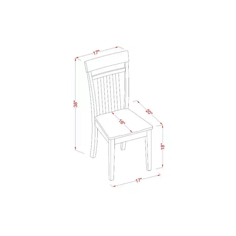 Ensemble de salle à manger 7 pièces - Table à rallonge papillon et 6 chaises en bois - Ensemble de cuisine - Finition Cappuccino