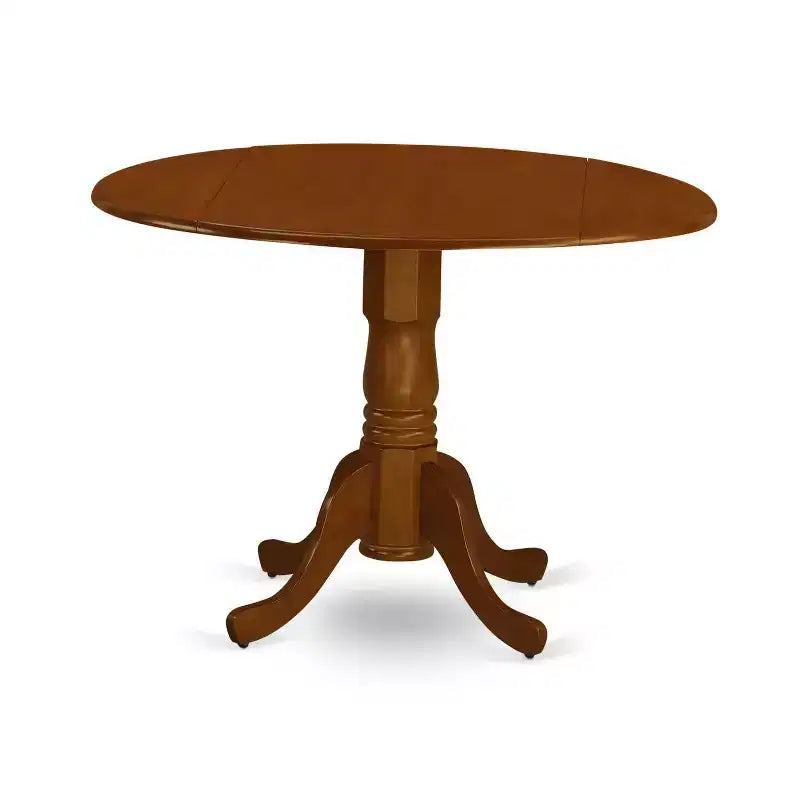 Ensemble de salle à manger Art Nouveau - Table et chaises 5 pièces - Table ronde 42 po, fini cerisier noir