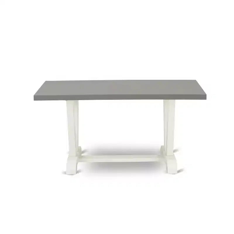 Table à manger 5 pièces en bois massif finition chêne naturel avec 4 chaises avec