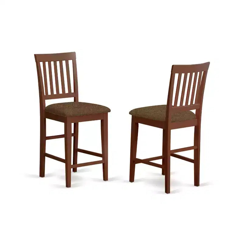 Ensemble de salle à manger haut 5 pièces - Table et 4 chaises - Fini acajou moderne
