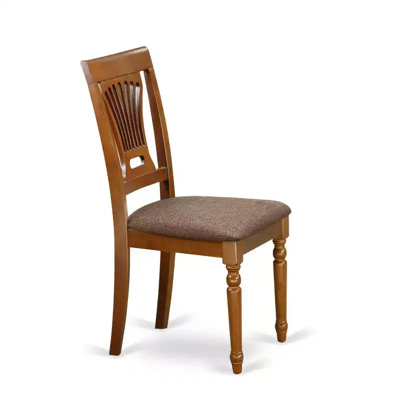 Ensemble de salle à manger 5 pièces - Table rectangulaire avec 4 chaises - Finition marron selle
