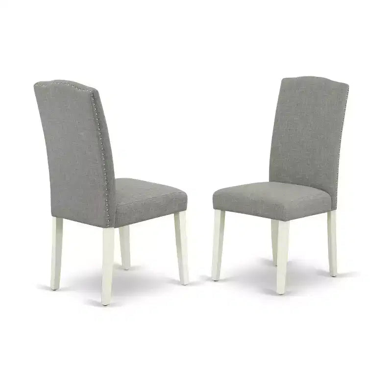 Table à manger 7 pièces en bois massif finition jacobéenne vieillie avec 6 chaises avec