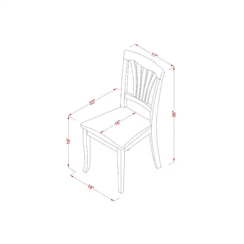 Table à manger ronde 5 pièces HomeStock avec plateau en bois massif finition marron selle et 4 chaises