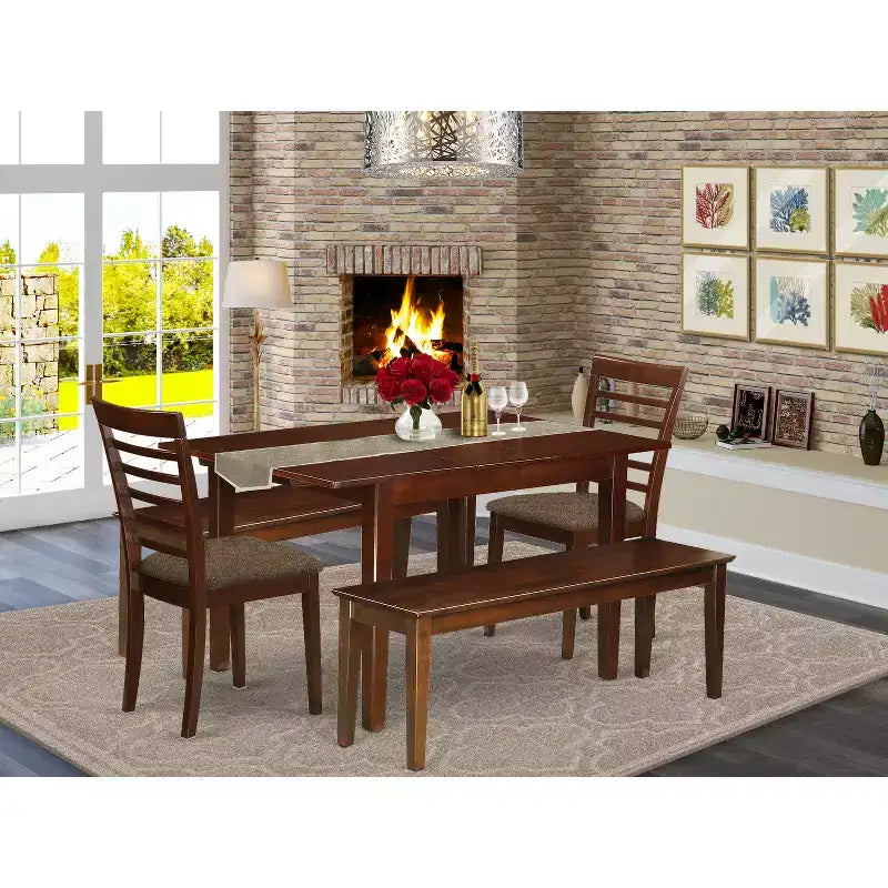 Ensemble de Table de Cuisine avec Chaises - Table et Banc de Salle à Manger Modernes - Meubles de Salle à Manger