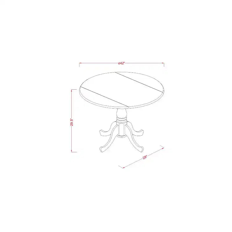 Ensemble de salle à manger rond – Table et 4 chaises, 107 cm, design baroque, ensemble de cuisine, table de réunion élégante