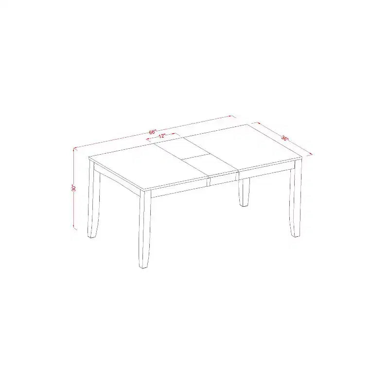 Ensemble de salle à manger rustique - Table avec rallonge et chaises - Ensemble de cuisine de style ferme