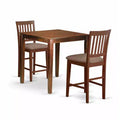 Counter Height Table Set 3pc - Modern Square Dining Table & Stools for Kitchens