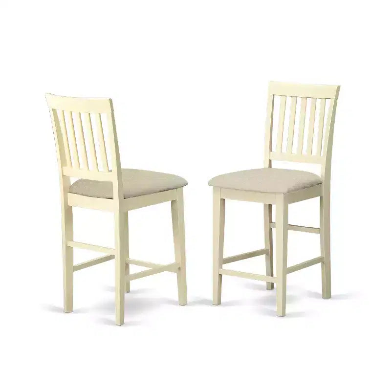 Ensemble table et tabourets de bar 3 pièces – Table à manger carrée et tabourets modernes
