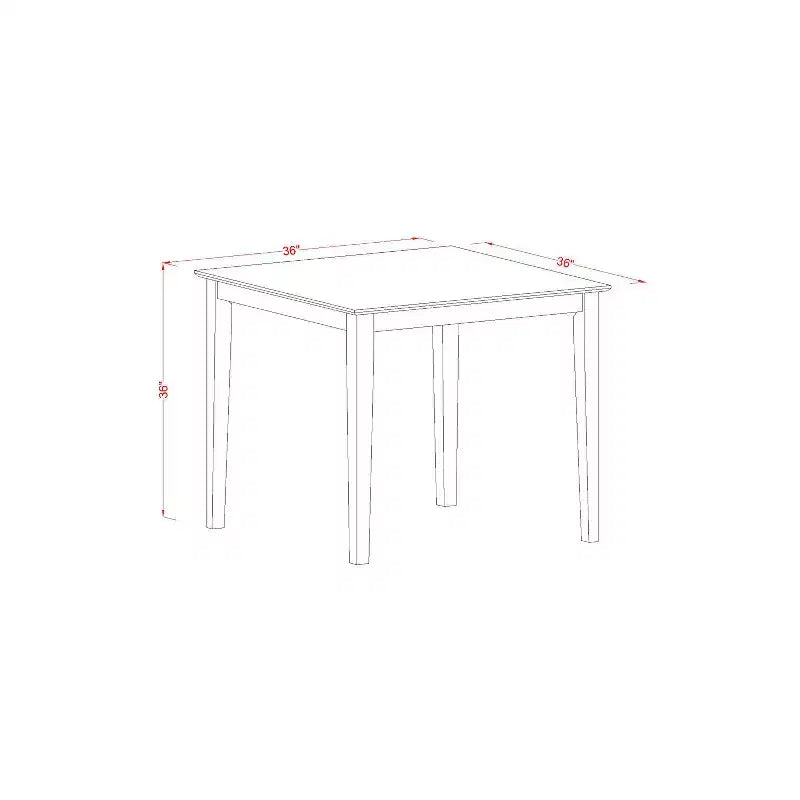 Ensemble table et tabourets de bar 3 pièces – Table à manger carrée et tabourets modernes