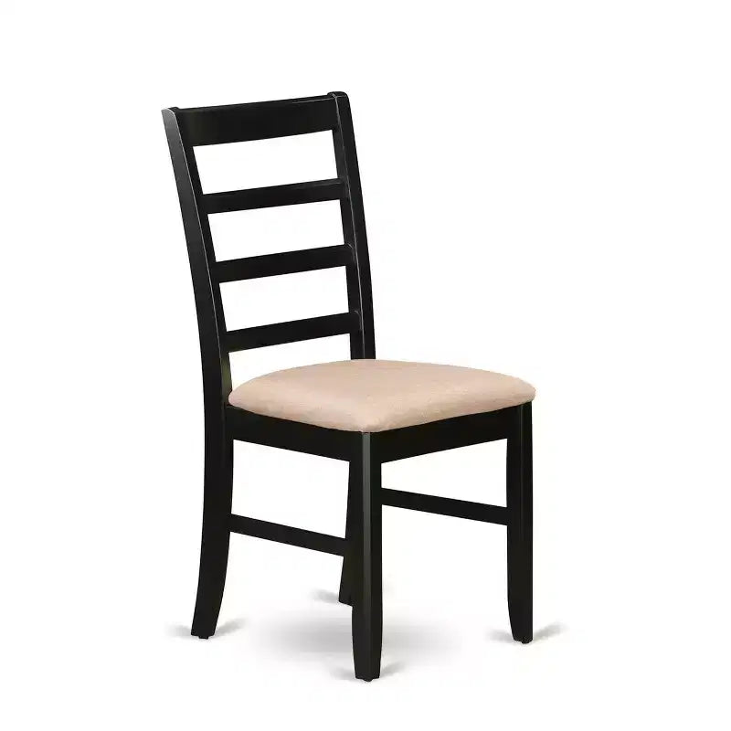Table de salle à manger HomeStock 7 pièces avec plateau carré en bois massif finition noir et cerisier et 6 chaises