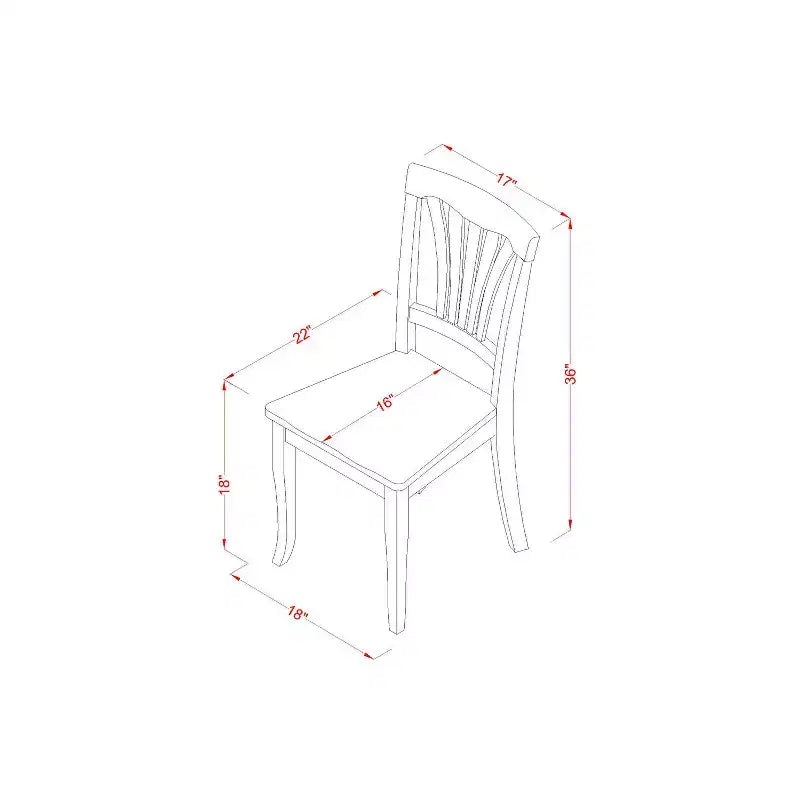 Ensemble de table à manger ronde - Table de 42 pouces avec 2 chaises modernes - Finition blanc lin