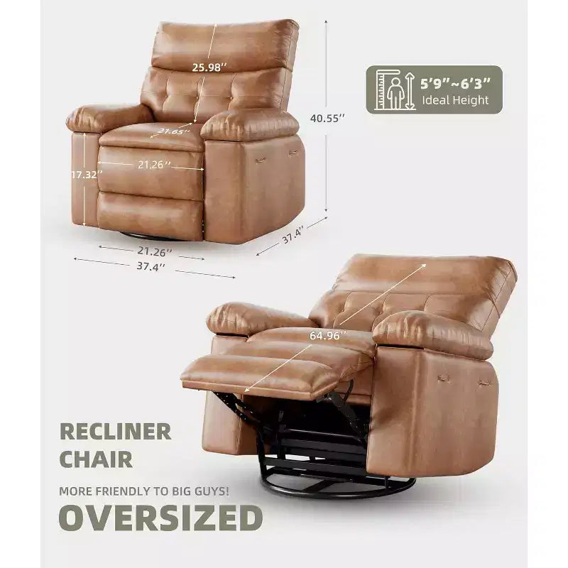 Fauteuil inclinable, Fauteuils inclinables pivotants à bascule, Fauteuil inclinable pivotant chauffant et massant pour salon, chambre à coucher