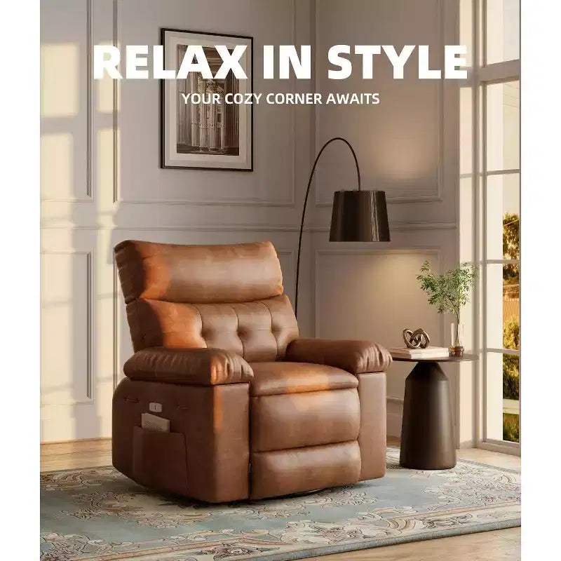Fauteuil inclinable, Fauteuils inclinables pivotants à bascule, Fauteuil inclinable pivotant chauffant et massant pour salon, chambre à coucher