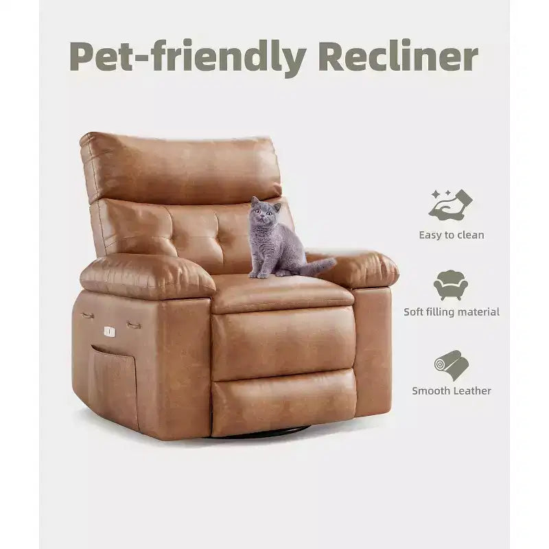 Fauteuil inclinable, Fauteuils inclinables pivotants à bascule, Fauteuil inclinable pivotant chauffant et massant pour salon, chambre à coucher