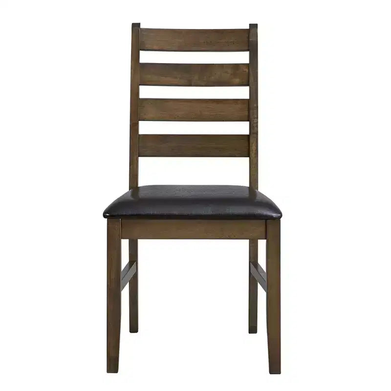 Ensemble de salle à manger 3 pièces GDFStudio Xelina en bois d'hévéa rustique avec table à abattants et chaises rembourrées