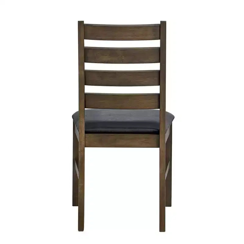 Ensemble de salle à manger 3 pièces GDFStudio Xelina en bois d'hévéa rustique avec table à abattants et chaises rembourrées