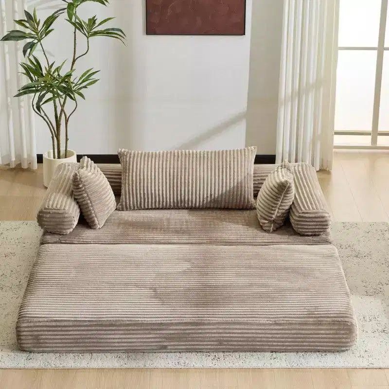 Karl Home | Canapé-lit convertible moderne King Size empilable en velours côtelé