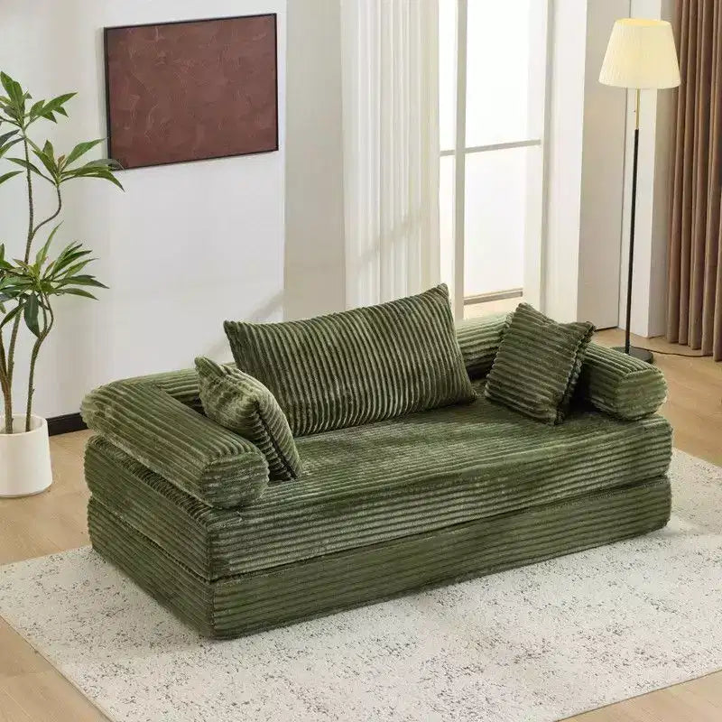 Karl Home | Canapé-lit convertible moderne King Size empilable en velours côtelé