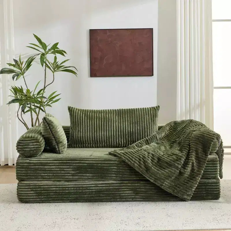 Karl Home | Canapé-lit convertible moderne King Size empilable en velours côtelé